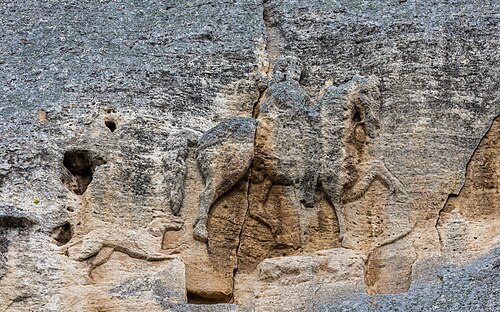 Platoul Madara: Caballero de Madara, reserva histórico-arqueológica Nacional de Madara, Bulgaria, 2016-05-27, DD 39