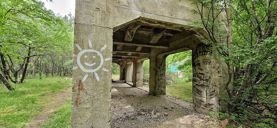 Munții Măcinului: Abandoned rock crusher near Greci, Tulcea